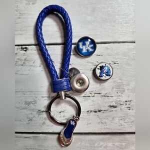 Blue Braided Keychain with UK Logo